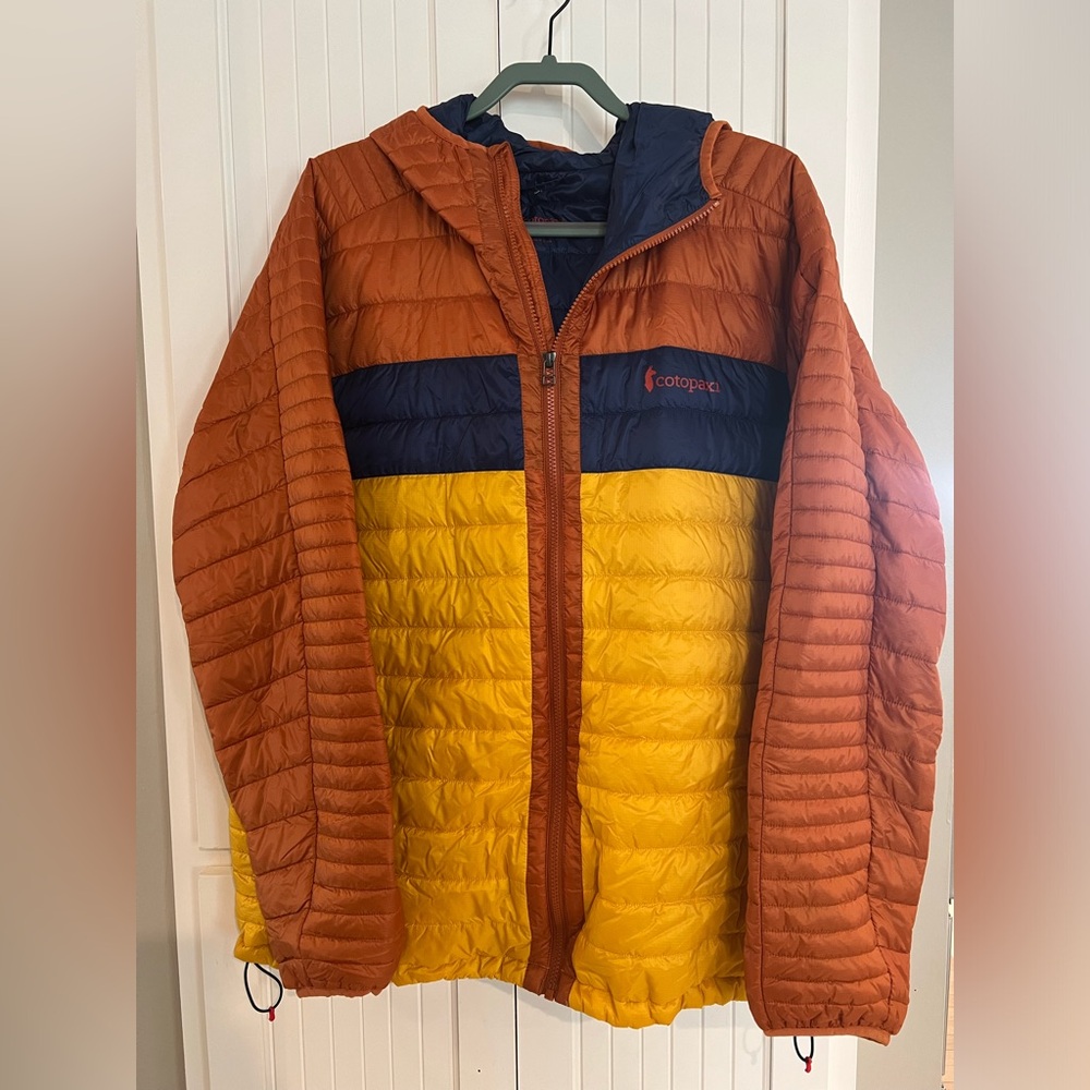 Cotopaxi Capa Hooded Insulated Jacket XXL (Orange, Yellow, Blue)